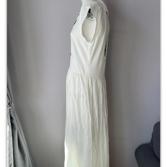 Free People Gauze Knit Embroidered Maxi Boho Dress - Picture 4 of 6